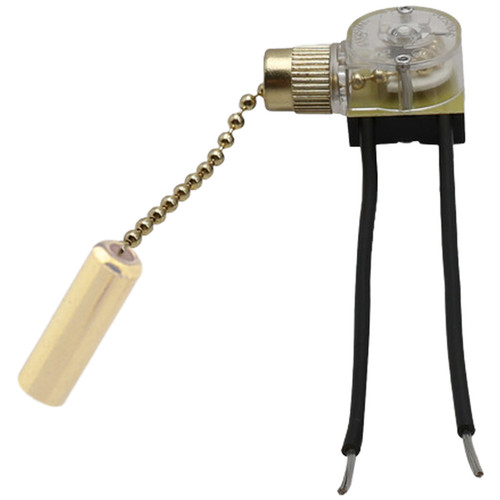 Brass finish pull chain - finish,
