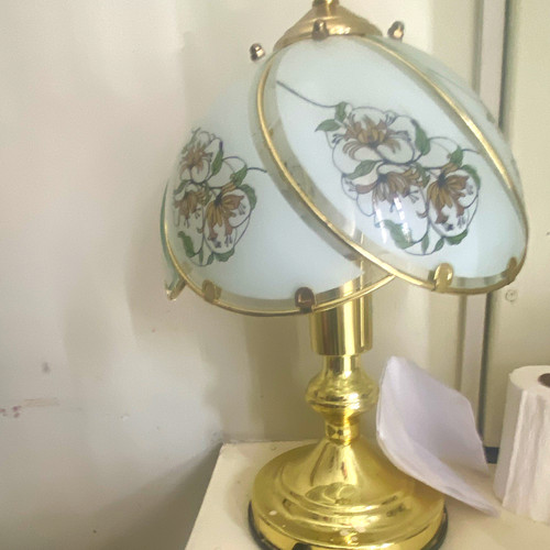 Vintage floral dome glass - floral,