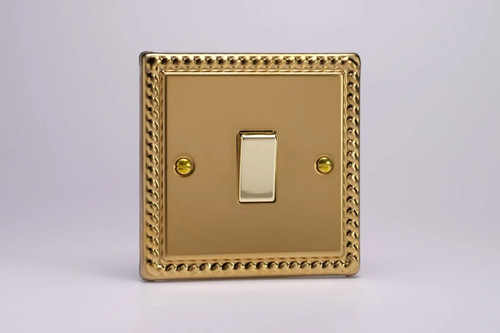 Switch brass light 10a way - brass,