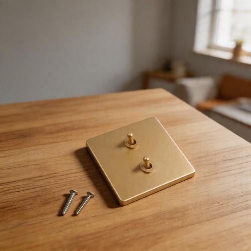 Gold finish brass toggle - gold,