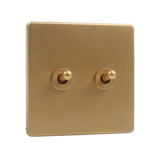 Gold finish brass toggle - finish,