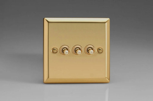 Switch brass triple - brass, 10a