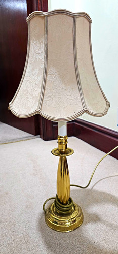 Brass finish gold table lamp - brass,