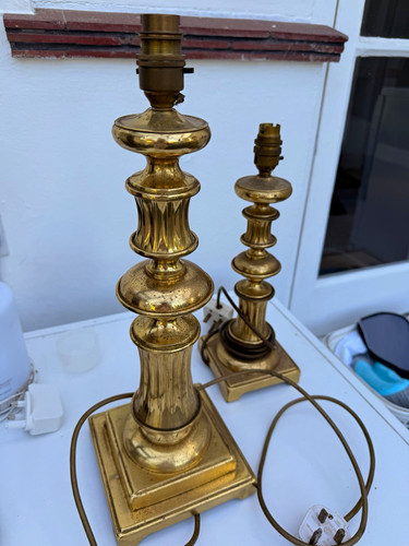 Pair gold brass - pair,