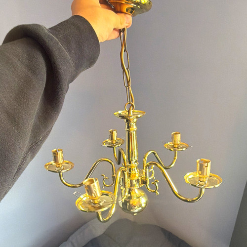 Polished brass gold - brass, 5-light