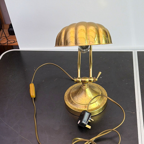 Gold brass finish table lamp - brass,
